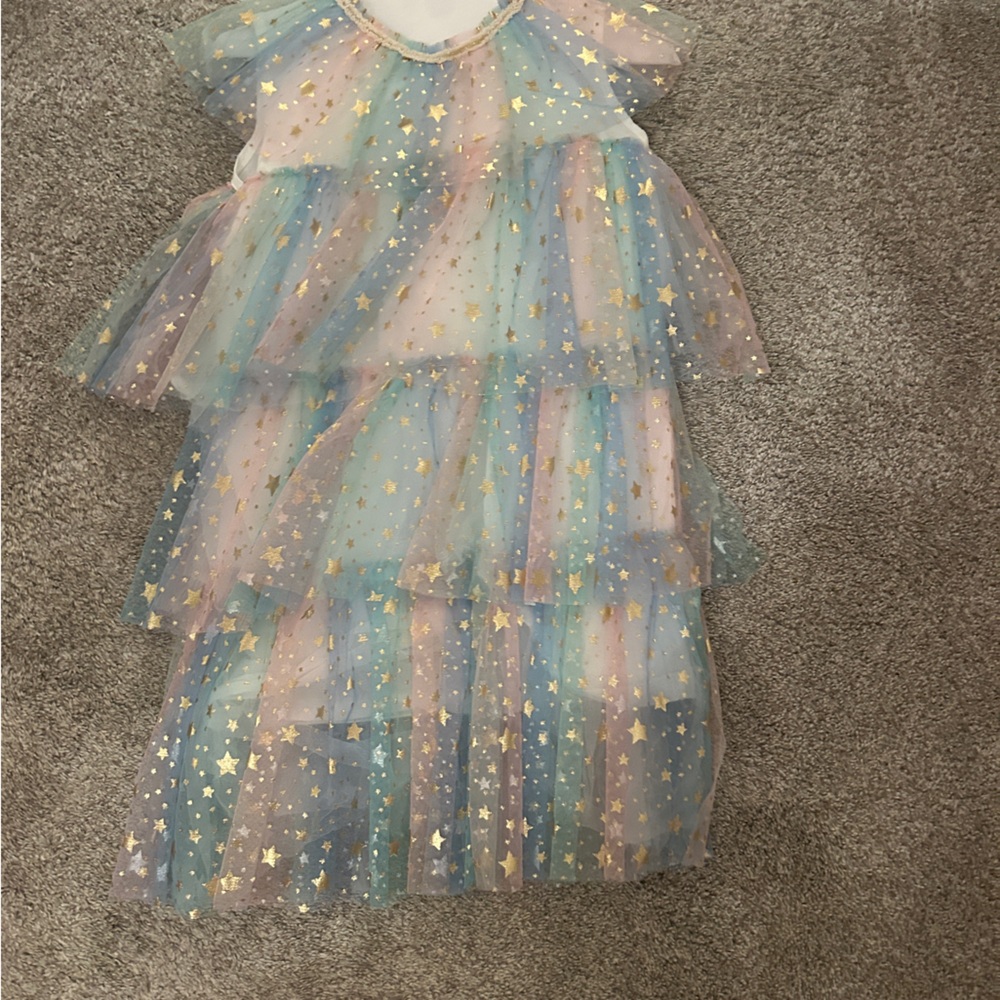 Lola + The Boys Multicolor Starry Kids Dress cute star dress!